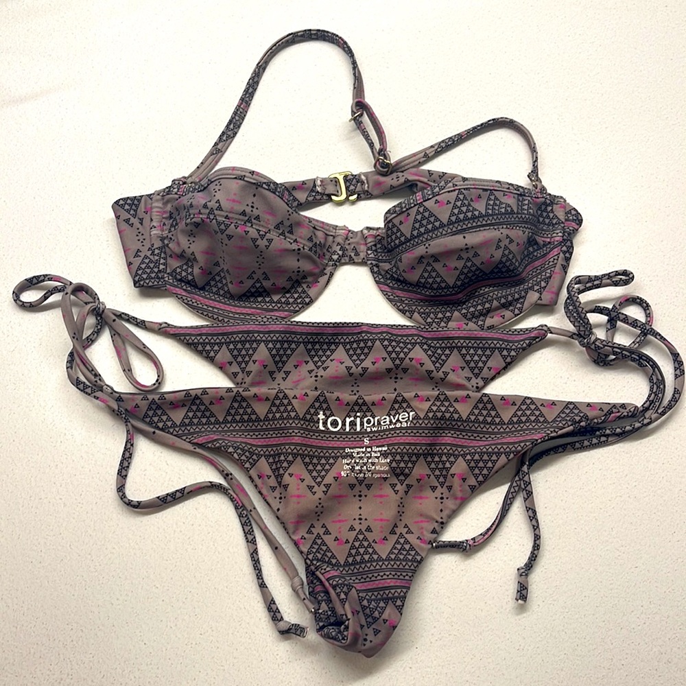 Tori Praver Swimwear Bikini Set in Small